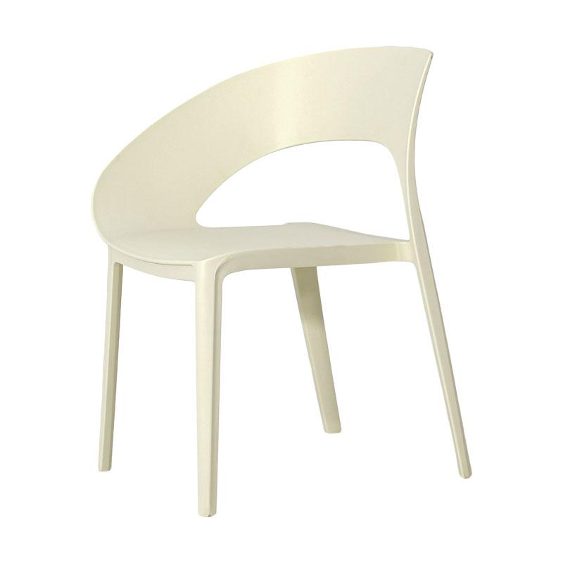 Καρέκλα Κήπου Από Πολυπροπυλένιο FL870 Με UV Προστασία Λευκό Χρώμα 54x60x83 εκ Fylliana