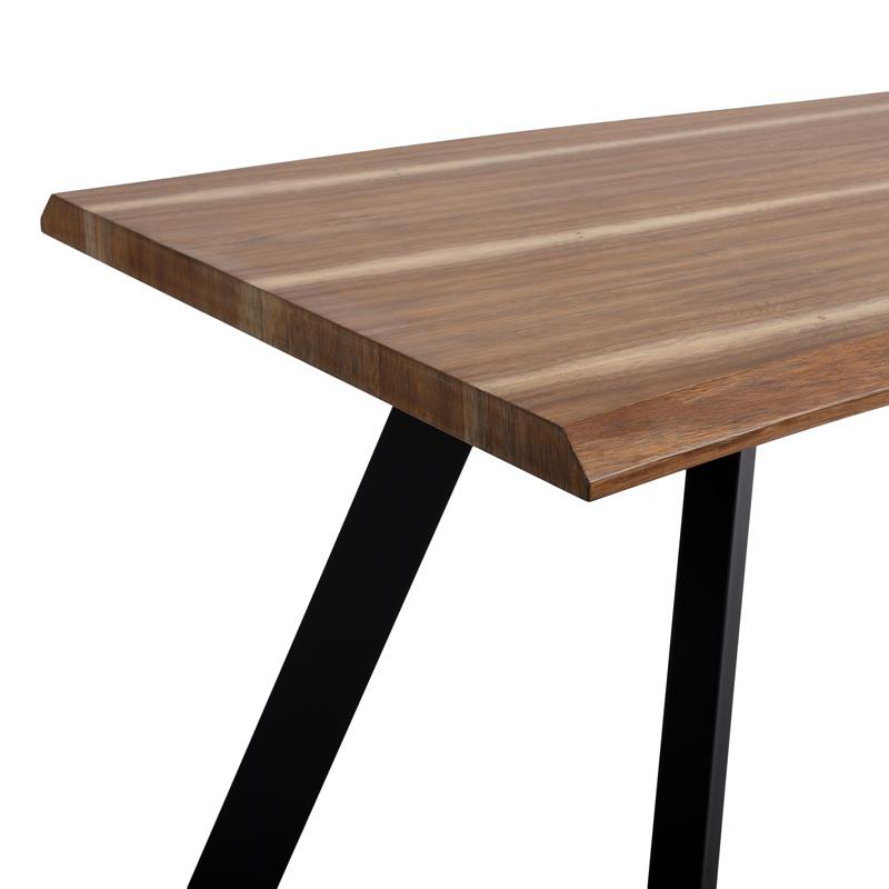 Τραπέζι Τραπεζαρίας Mdf Με Καπλαμά Ακακίας Φυσικό Χρώμα 180x90x75Εκ Fylliana 