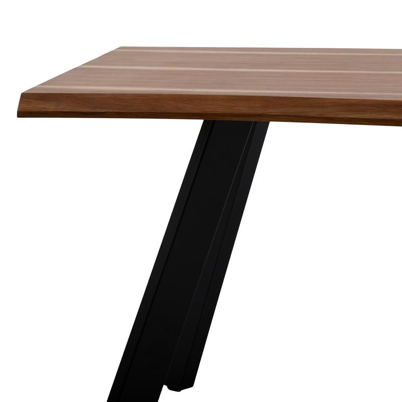 Τραπέζι Τραπεζαρίας Mdf Με Καπλαμά Ακακίας Φυσικό Χρώμα 180x90x75Εκ Fylliana 