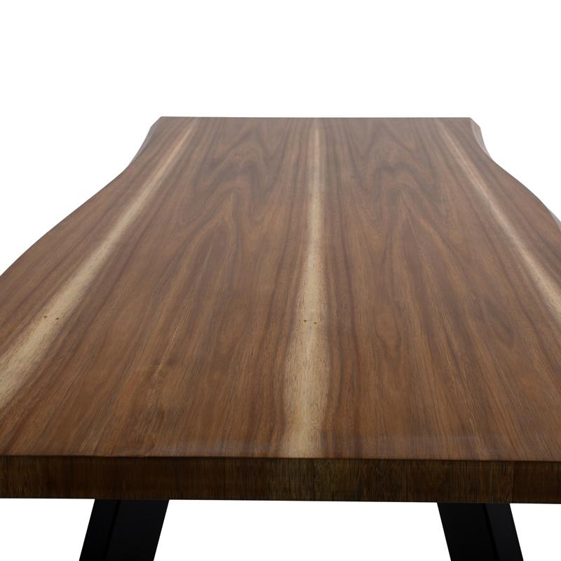 Τραπέζι Τραπεζαρίας Mdf Με Καπλαμά Ακακίας Φυσικό Χρώμα 180x90x75Εκ Fylliana 