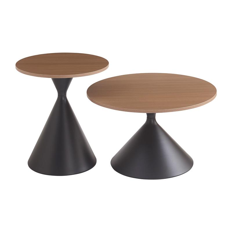 Σετ 2 Βοηθητικά Τραπεζάκια Fylliana Fl8301 Ανοιχτό Καφέ 50x50x55Εκ & 70x70x40Εκ Fylliana