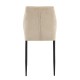 Καρέκλα Τραπεζαρίας Fl25410 Μπεζ Χρώμα Ύφασμα Με Μαύρα Μεταλλικά Πόδια 42X58X87 εκ Fylliana