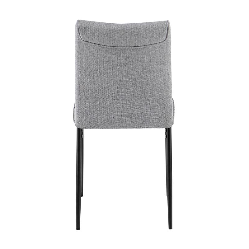 Καρέκλα Τραπεζαρίας Fl25414 Γκρι Ανοιχτό Χρώμα Ύφασμα Με Μαύρα Μεταλλικά Πόδια 44x60x86Εκ Fylliana 