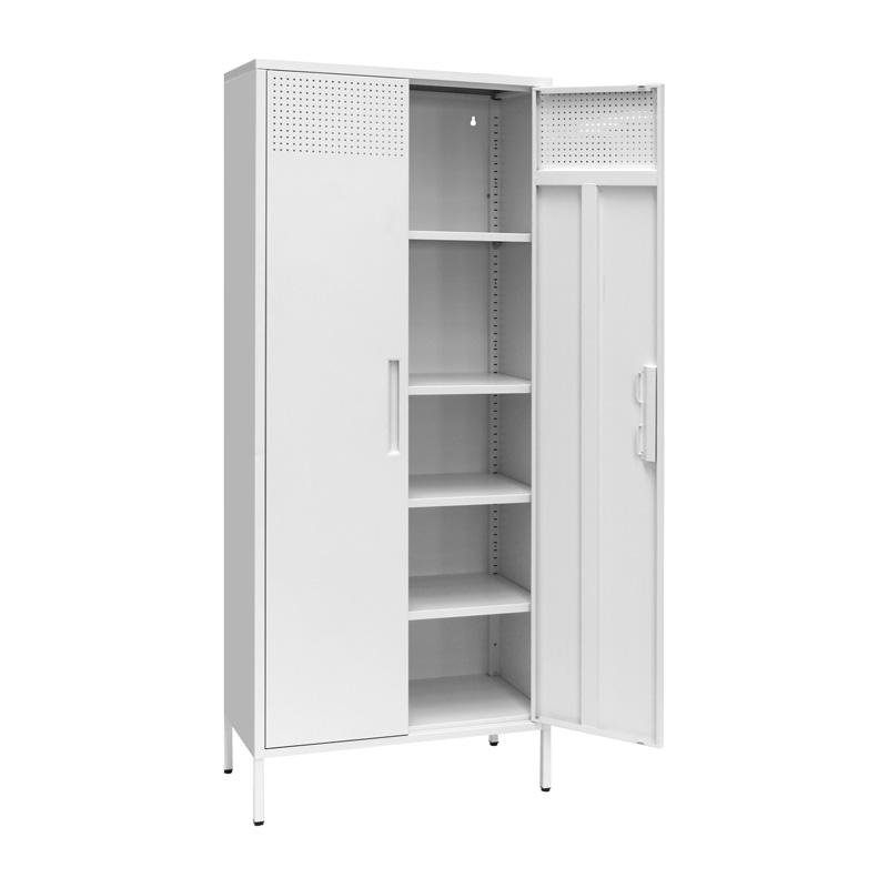 Ντουλάπα Μεταλλική Levi Λευκό Χρώμα 70X35X170Εκ Fylliana 