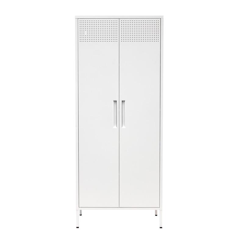Ντουλάπα Μεταλλική Levi Λευκό Χρώμα 70X35X170Εκ Fylliana 