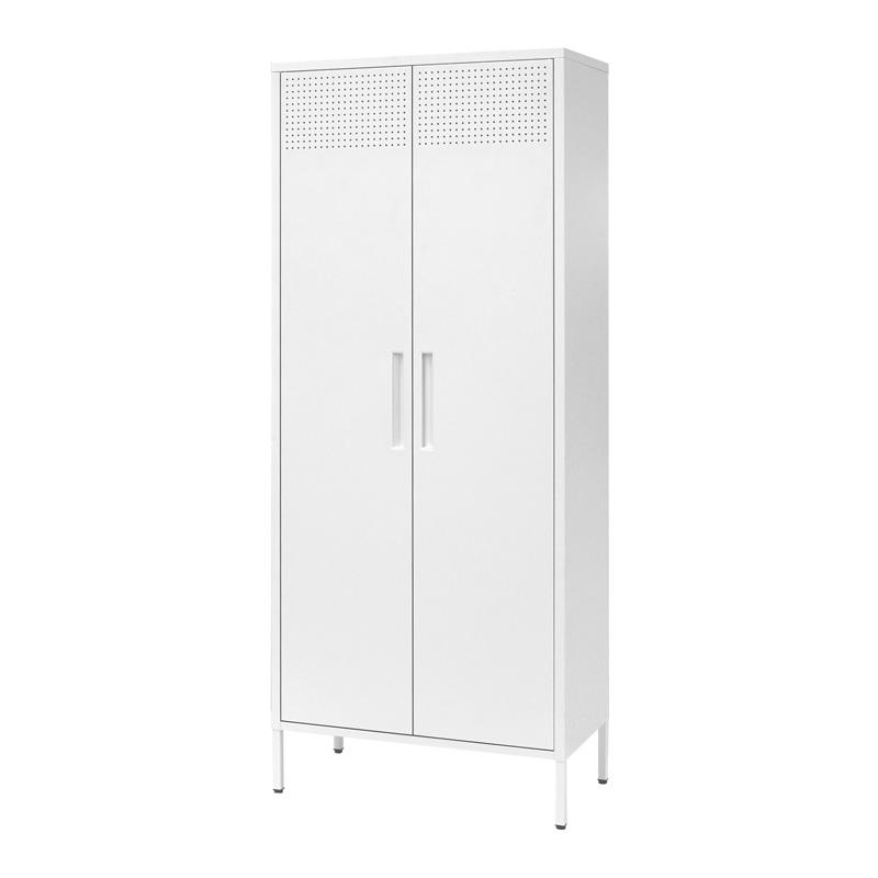 Ντουλάπα Μεταλλική Levi Λευκό Χρώμα 70X35X170Εκ Fylliana 