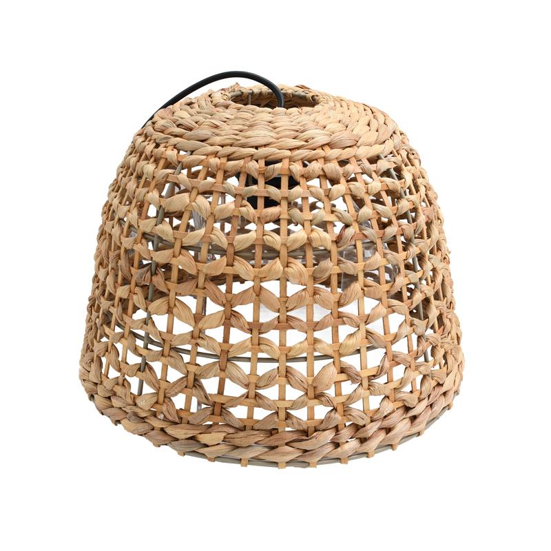 Φωτιστικό Οροφής Μονόφωτο Ψάθινο Boho Fl021 Φυσικό Χρώμα 48X35Εκ Fylliana 