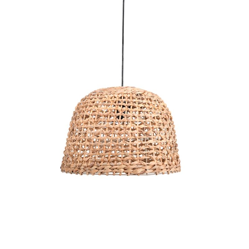 Φωτιστικό Οροφής Μονόφωτο Ψάθινο Boho Fl021 Φυσικό Χρώμα 40X29Εκ Fylliana   