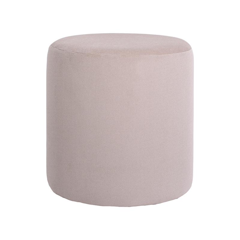 Ταμπουρέ - Σκαμπό Στρογγυλό Circlo Καφέ Μπεζ 34x35Εκ Fylliana 