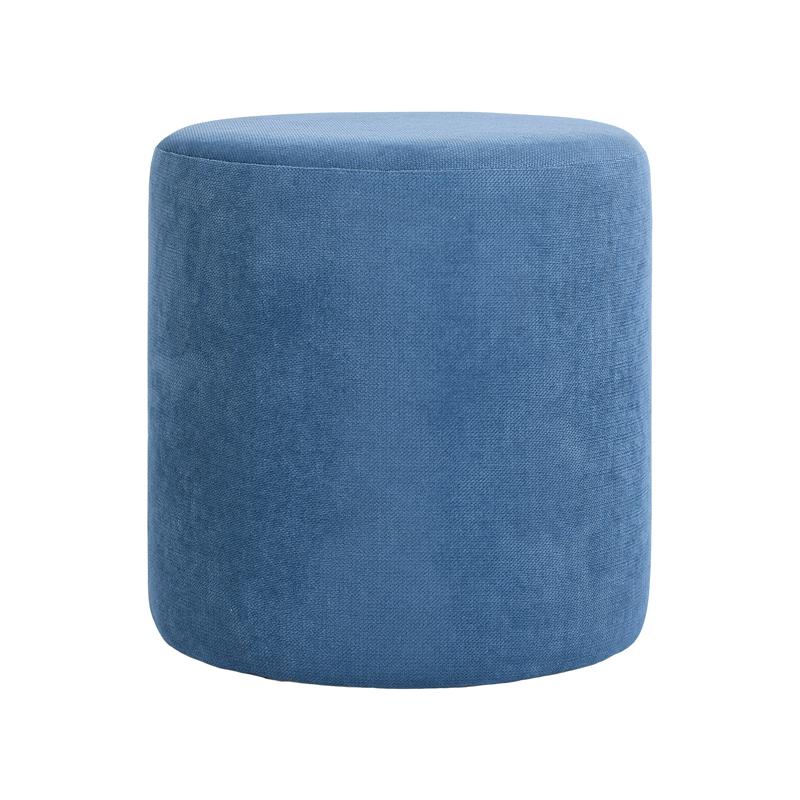 Ταμπουρέ - Σκαμπό Στρογγυλό Circlo Μπλε Χρώμα 34x35Εκ Fylliana 