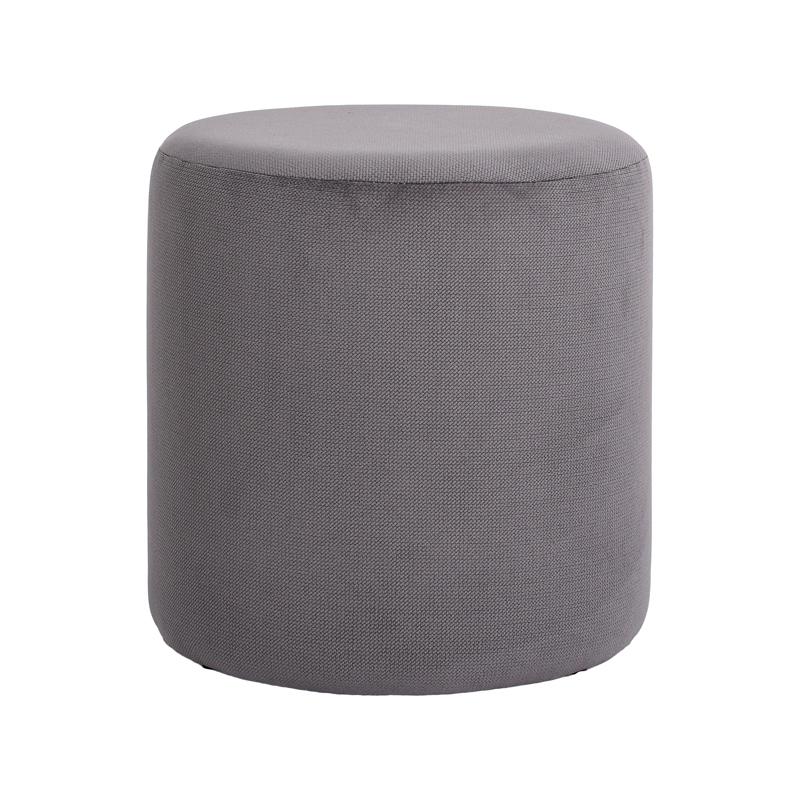 Ταμπουρέ - Σκαμπό Στρογγυλό Circlo Γκρι Χρώμα 34x35Εκ Fylliana 