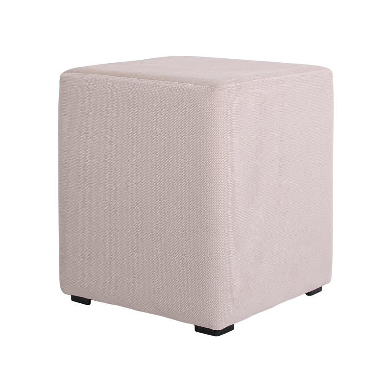 Ταμπουρέ - Σκαμπό Τετράγωνο Boxy Μπεζ Χρώμα 35x35x41Εκ Fylliana 