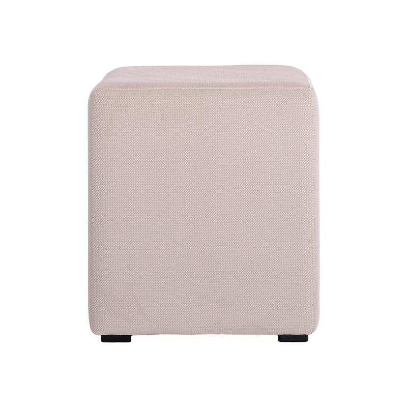 Ταμπουρέ - Σκαμπό Τετράγωνο Boxy Μπεζ Χρώμα 35x35x41Εκ Fylliana 