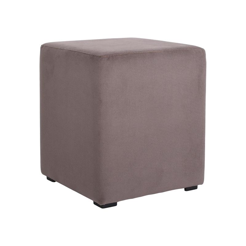 Ταμπουρέ - Σκαμπό Τετράγωνο Boxy Καφέ Χρώμα 35x35x41Εκ Fylliana 