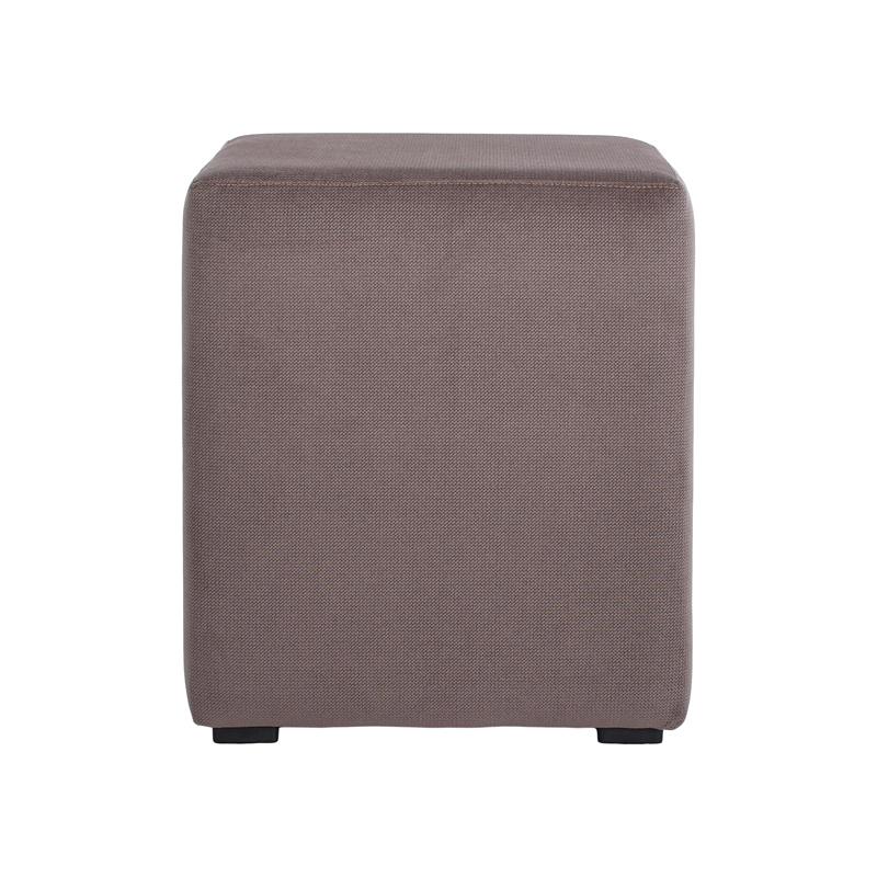 Ταμπουρέ - Σκαμπό Τετράγωνο Boxy Καφέ Χρώμα 35x35x41Εκ Fylliana 