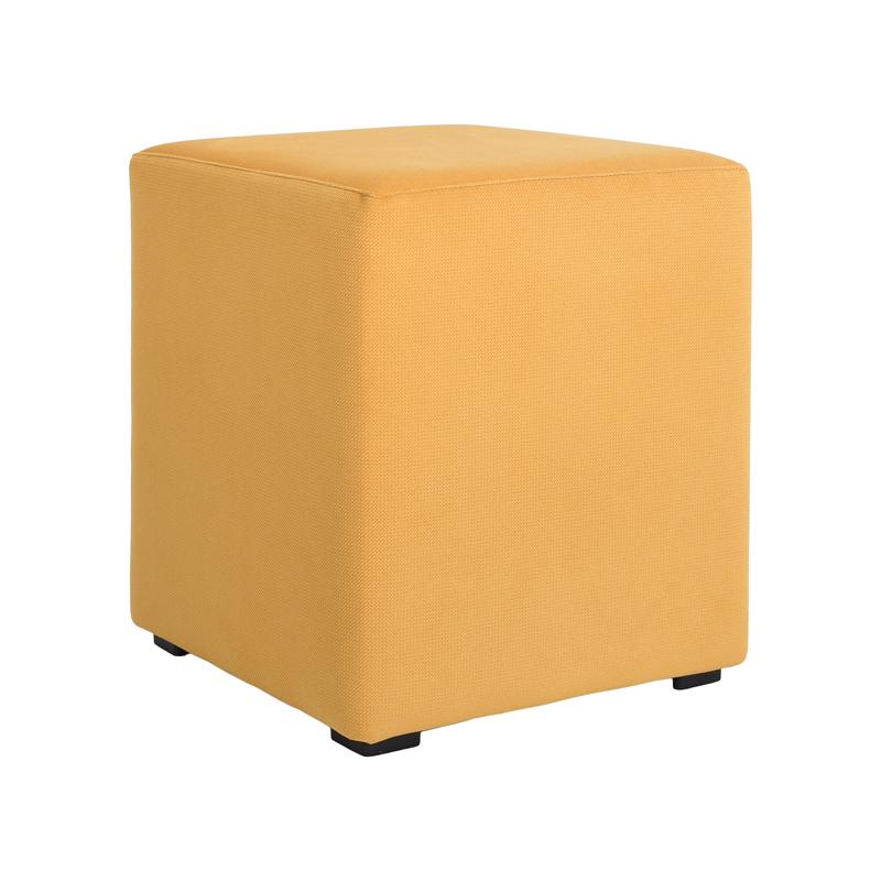 Ταμπουρέ - Σκαμπό Τετράγωνο Boxy Κίτρινο Χρώμα 35x35x41Εκ Fylliana 