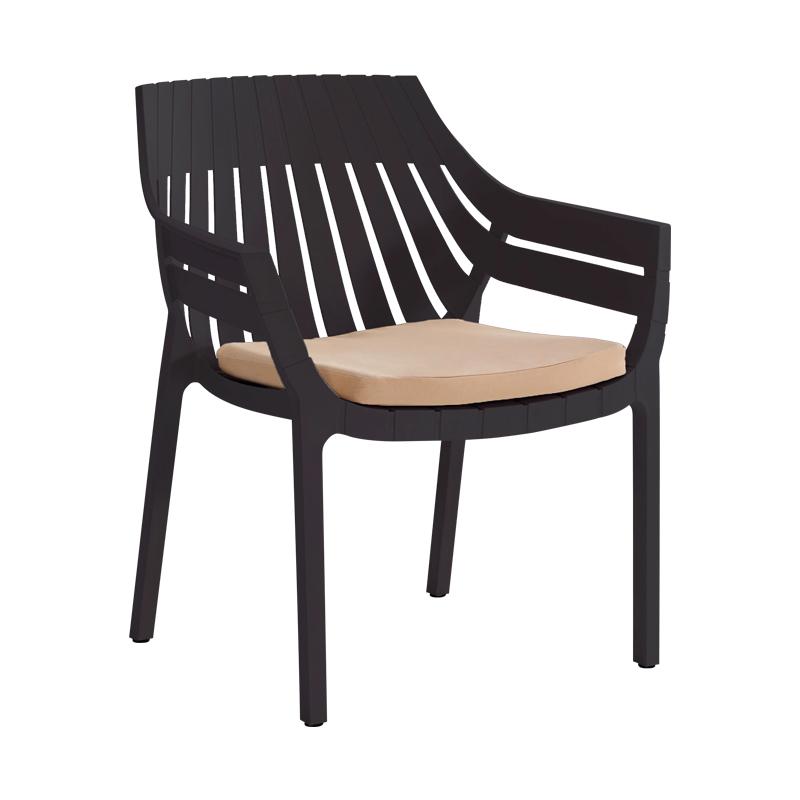 Καρέκλα Εξοχής Fylliana "Elton" Καφέ Πλαστική 70x68x81,5εκ