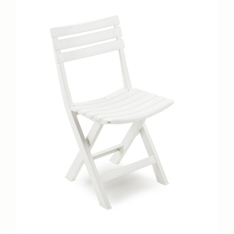 Καρέκλα Πτυσσόμενη Πλαστική Λευκή Birki 44x41x78εκ Fylliana