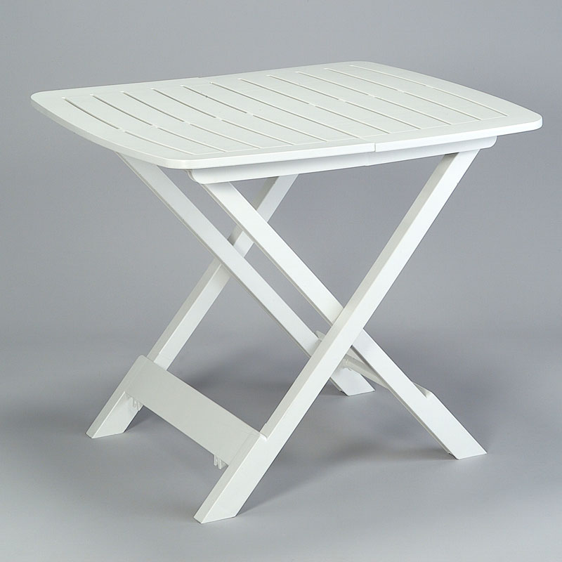 Τραπέζι Πτυσσόμενο Λευκό Πλαστικό Tevere 79x72x70εκ Fylliana