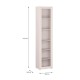 Βιτρίνα Με 1 Πόρτα Alice Sand Χρώμα 50X35X215Εκ