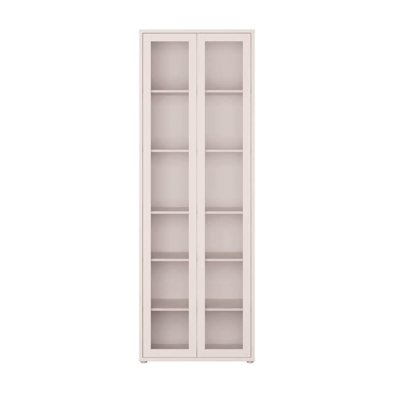 Βιτρίνα Με 2 Πόρτες Alice Sand Χρώμα 75X35X215Εκ