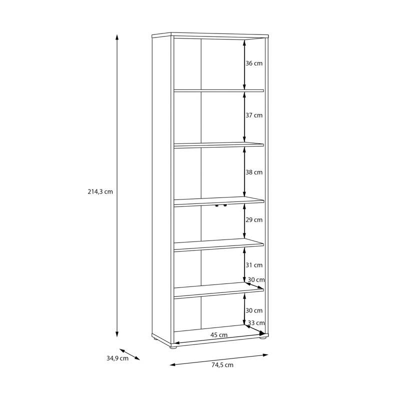 Βιτρίνα Με 2 Πόρτες Alice Sand Χρώμα 75X35X215Εκ