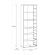 Βιτρίνα Με 2 Πόρτες Alice Sand Χρώμα 75X35X215Εκ
