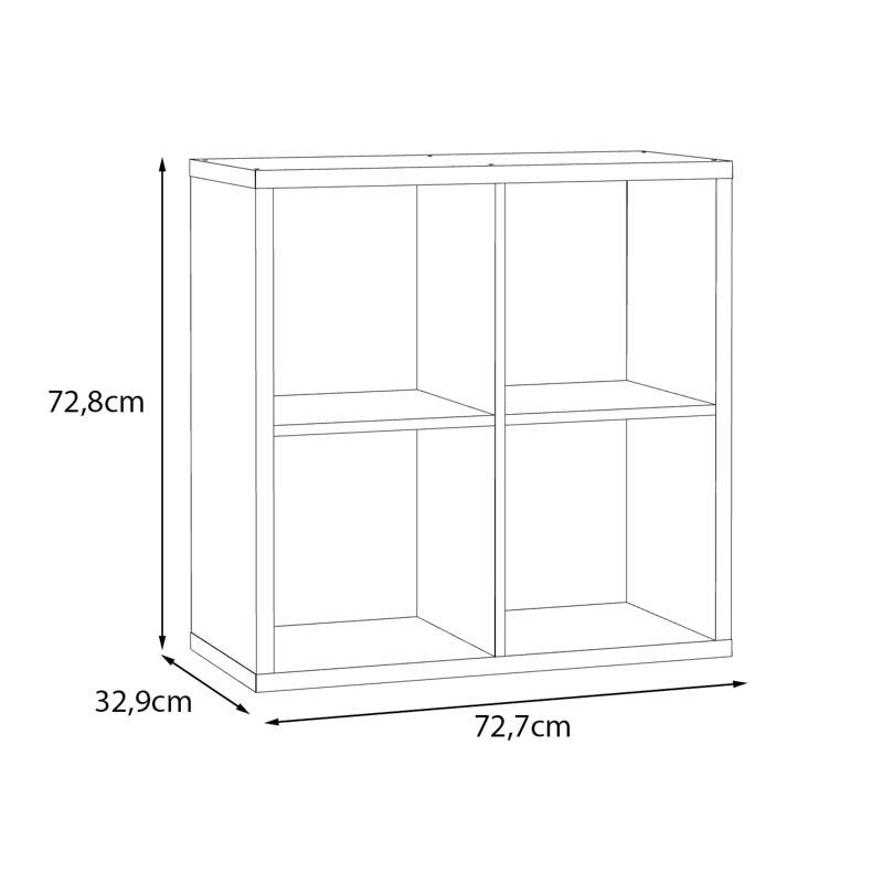 Βιβλιοθήκη Δαπέδου Ξύλινη Μπεζ 73x33x73cm