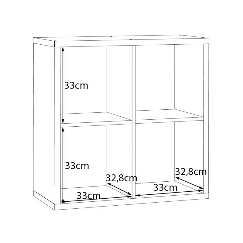 Βιβλιοθήκη Δαπέδου Ξύλινη Μπεζ 73x33x73cm
