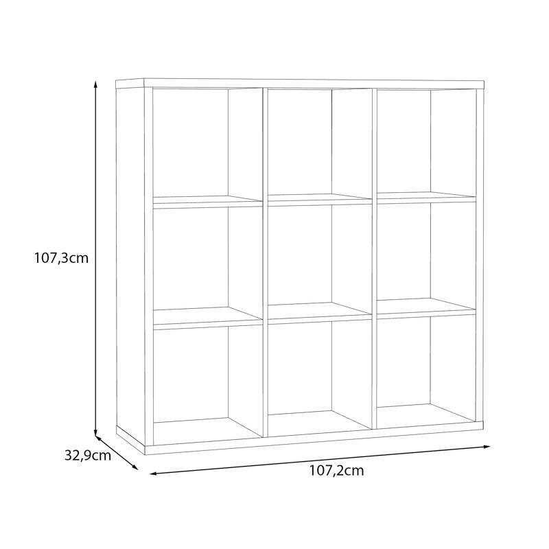 Βιβλιοθήκη Montaro Sage Χρώμα 107X33X107Εκ Fylliana 