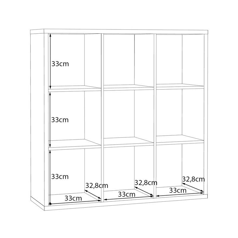Βιβλιοθήκη Montaro Sage Χρώμα 107X33X107Εκ Fylliana 
