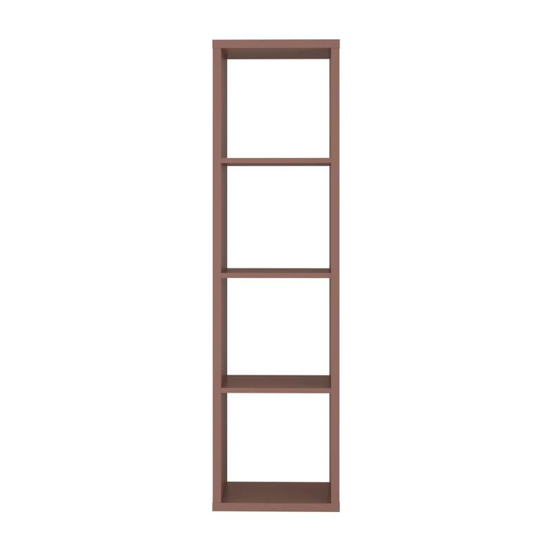 Βιβλιοθήκη Montaro Terracotta Χρώμα 39x33x142Εκ Fylliana 
