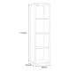 Βιβλιοθήκη Montaro Terracotta Χρώμα 39x33x142Εκ Fylliana 