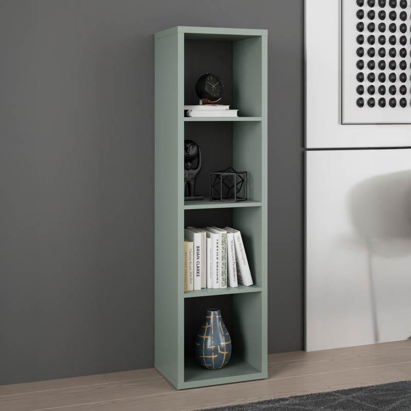 Βιβλιοθήκη Montaro Sage Χρώμα 39x33x142Εκ Fylliana 