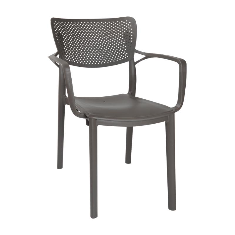 Καρέκλα Εξοχής Fylliana "Bellini" Ανθρακί Πλαστική 54,5x53x84εκ