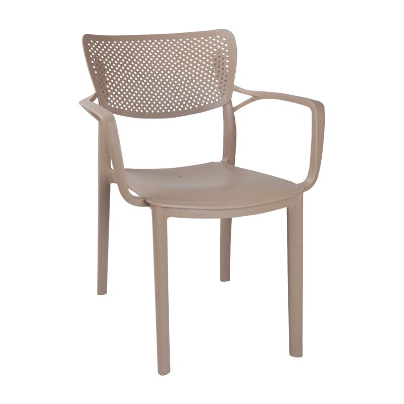 Καρέκλα Εξοχής Fylliana "Bellini" Cappuccino Πλαστική 54,5x53x84εκ