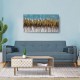 Καναπές Κρεβάτι Jericho Μπλε Με Μπεζ Σιρίτι 200x83x80 Fylliana