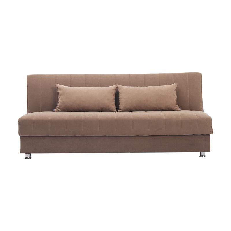 Καναπές 3 θέσεων new leon κρεβάτι καφέ/μπέζ ρίγα 190x 85x 83εκ