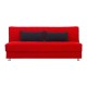 Καναπές 3θεσιος New Leon Κόκκινο/Μαύρη Ρίγα 52/53 190x85x83εκ 