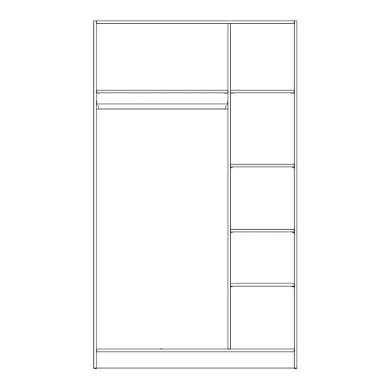 Ντουλάπα Τρίφυλλη Prime Artisan 120x52x205cm