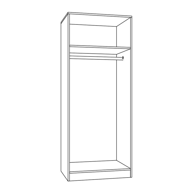 Ντουλάπα Δίφυλλη Artisan Flexi 2k 70x52x175cm Fylliana