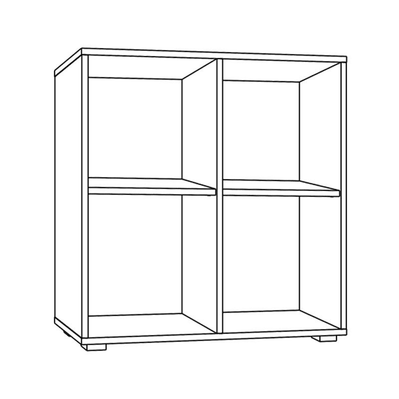 Βιβλιοθήκη-Ραφιέρα Smart 4P Artisan Χρώμα 74X25X76Εκ Fylliana
