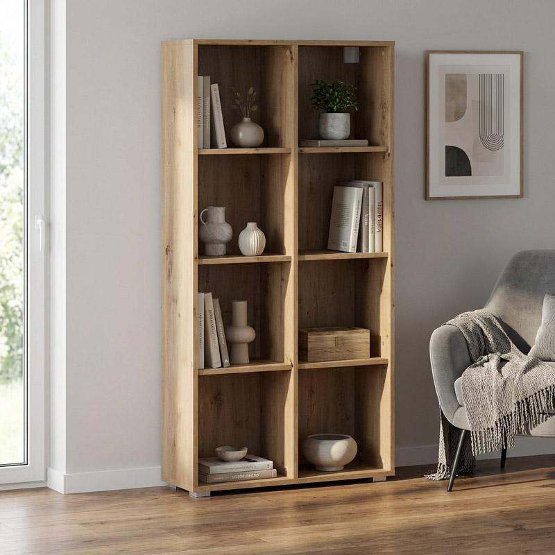 Βιβλιοθήκη-Ραφιέρα Smart 8P Artisan Χρωμα 74X25X146Εκ Fylliana 