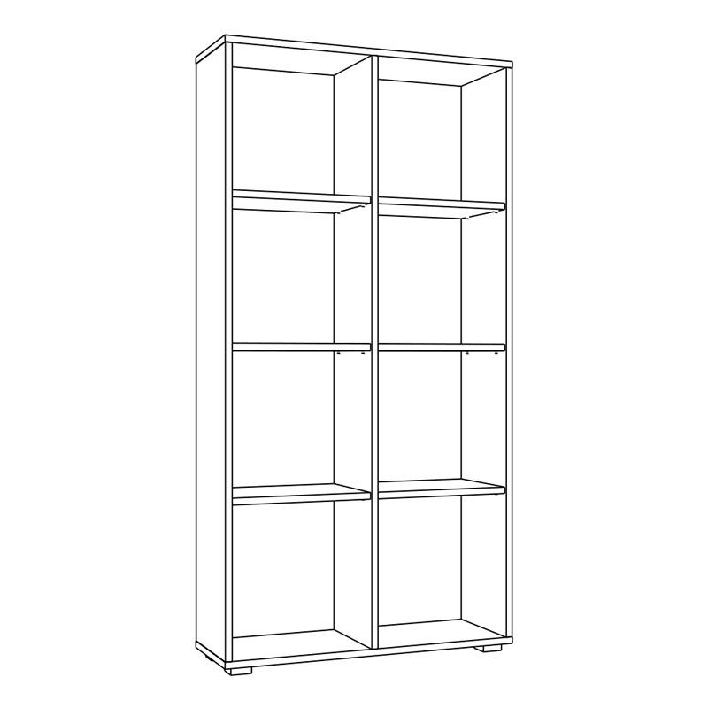 Βιβλιοθήκη-Ραφιέρα Smart 8P Artisan Χρωμα 74X25X146Εκ Fylliana 