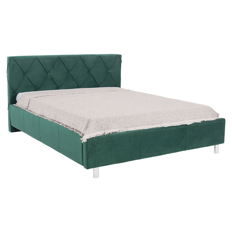 Κρεβάτι Διπλό "New Diamond" Emerald Green 160x200εκ
