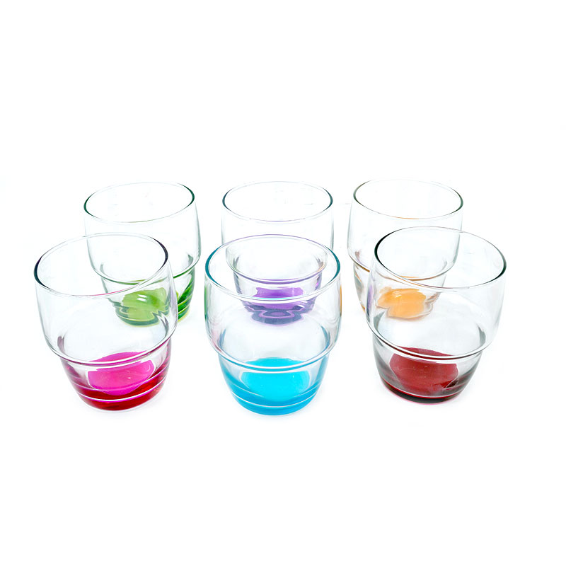 Σετ 6 Ποτήρια Νερού Καρό 15 οz Διάφορα Χρώματα κ7313ρ-6