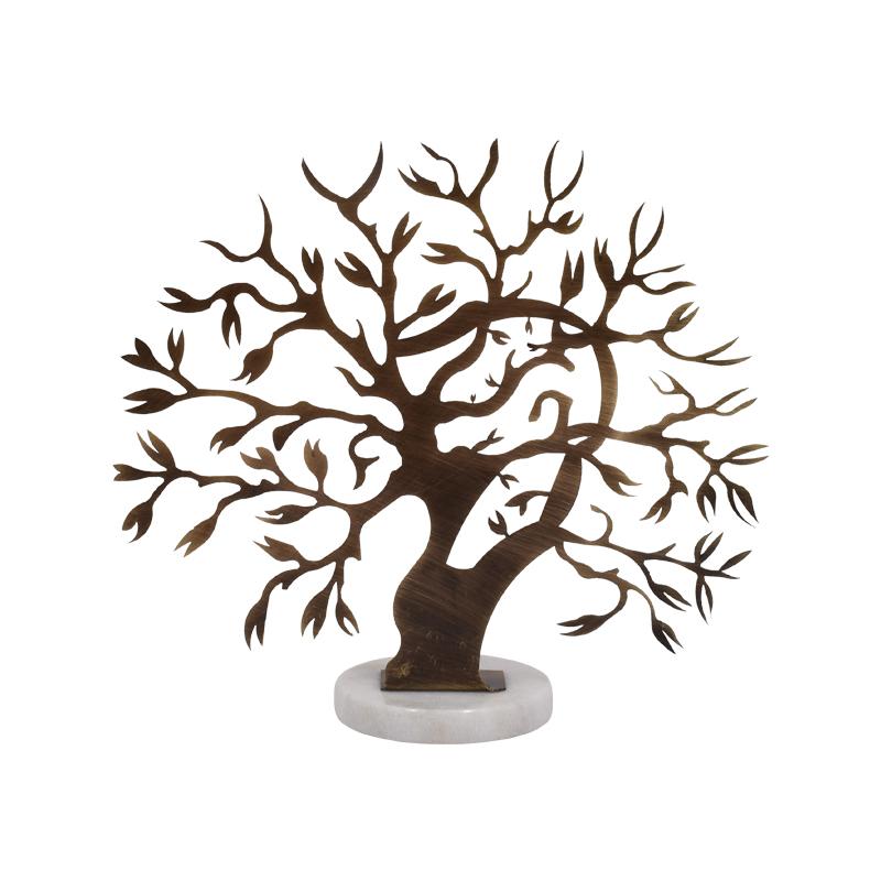 Διακοσμητικό Επιτραπέζιο Μεταλλικό Life Tree Μπρονζέ Χρώμα 33x12x32Εκ Fylliana 