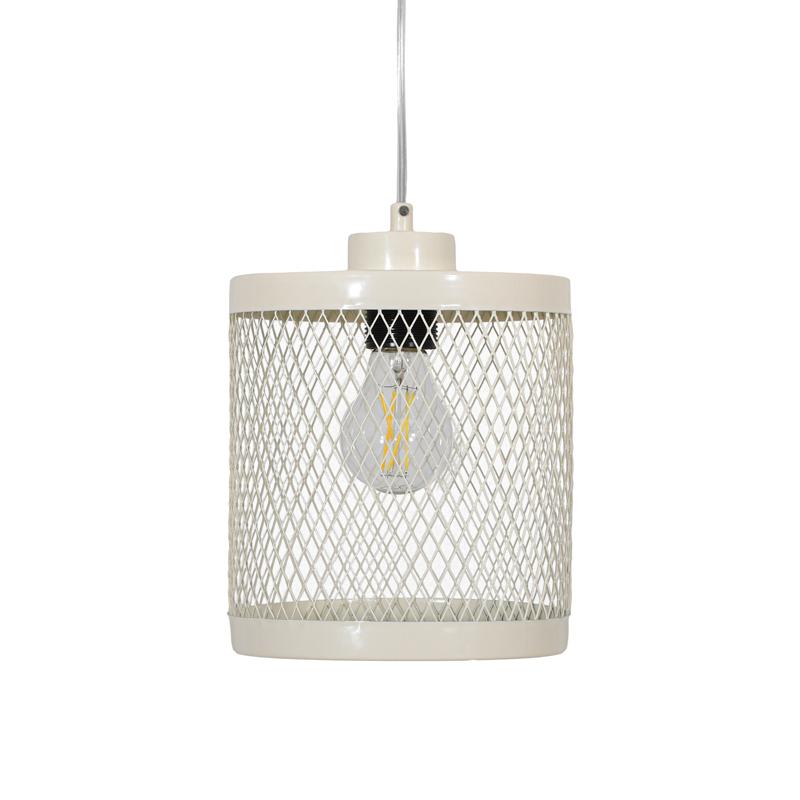 Μονόφωτο Μεταλλικό Φωτιστικό Οροφής Με Καπέλο Πλέγμα Λευκό Χρώμα 18X20Εκ Ε27 Fylliana