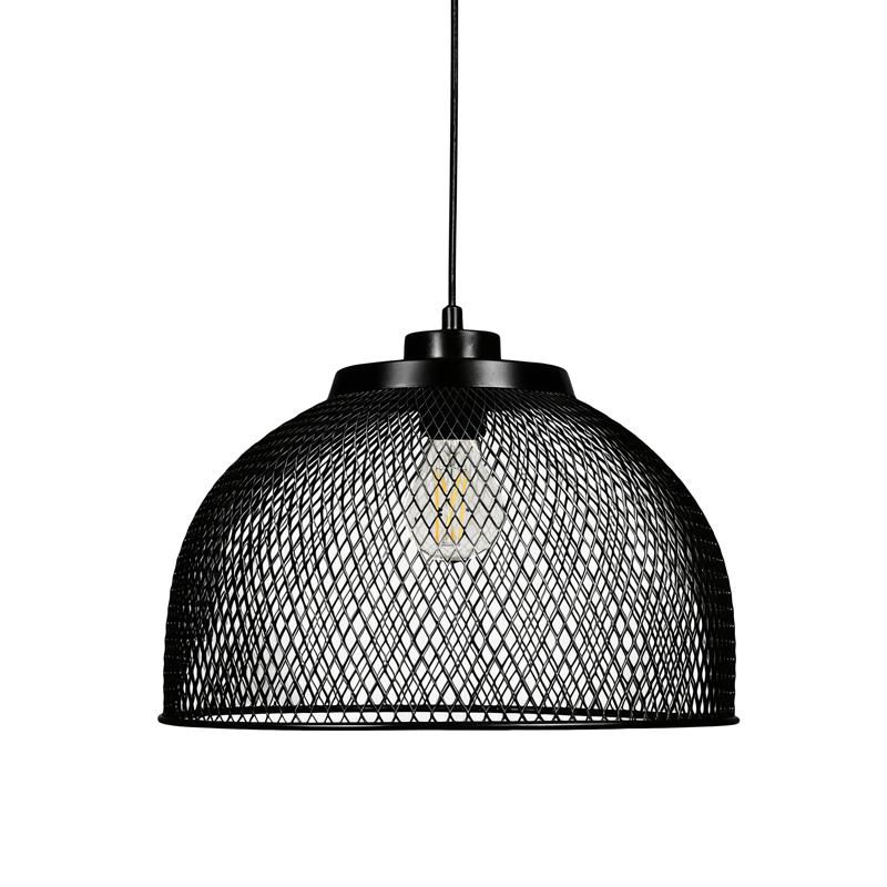 Μονόφωτο Μεταλλικό Φωτιστικό Οροφής Με Καπ΄έλο Πλέγμα Μαύρο Χρώμα 35x20εκ Ε27 Fylliana 