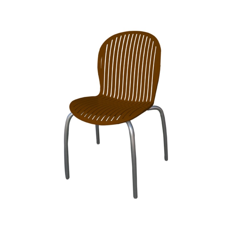 Καρέκλα "PERI TEAK" Καφέ 55x55x88εκ